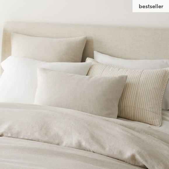 West Elm Bedding West Elm European Flax Linen Duvet Cover Natural